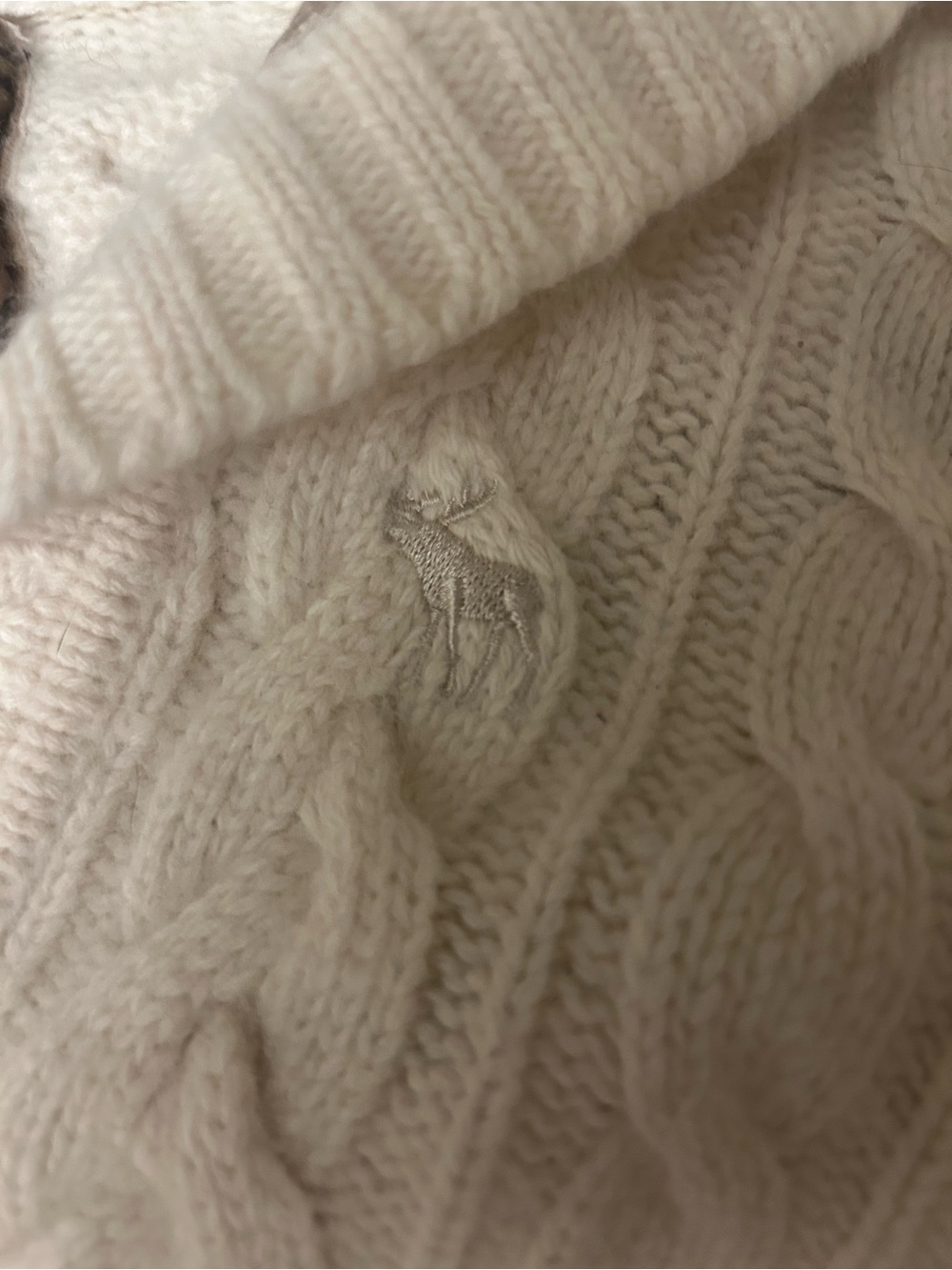 Vintage Abercrombie & Fitch Y2K Cable Knit Hooded Cardigan Sweater - Picture 4 of 6